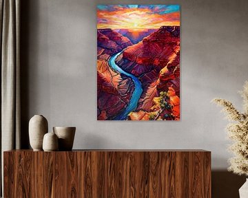 Grand Canyon Zonsondergang 2 van MIROKKU