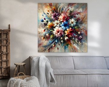 Bloemen in kleurenboeket