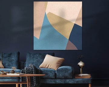 Modern retro. Abstract and geometric shapes no. 2 by Dina Dankers