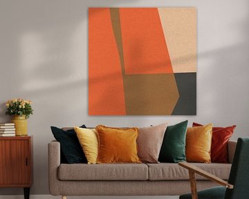 Modern retro. Abstracte en geometrische vormen nr. 11 van Dina Dankers