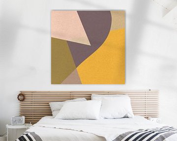 Modern retro. Abstracte en geometrische vormen nr.15 van Dina Dankers