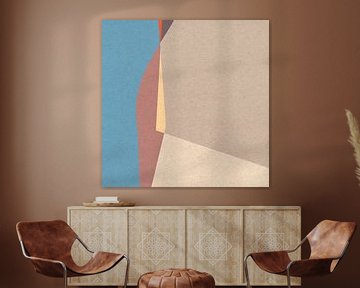 Modern retro. Abstracte en geometrische vormen nr. 17 van Dina Dankers