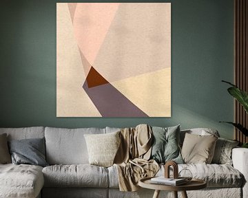 Modern retro. Abstracte en geometrische vormen nr. 18 van Dina Dankers