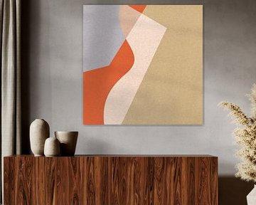 Modern retro. Abstracte en geometrische vormen nr. 21 van Dina Dankers