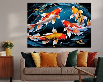 Koi Fish Painting by BRZ999