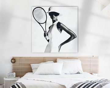Retro Tennis Elegance van Karina Brouwer