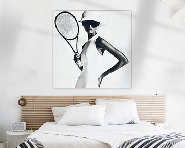 Retro Tennis Elegance van Karina Brouwer