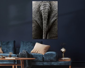 Elephant tail (colour) by Bart van Dinten