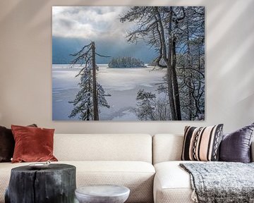 Der Eibsee bei Garmisch-Partenkirchen im Winter
