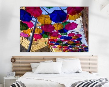 Colored umbrellas by Thomas van Galen