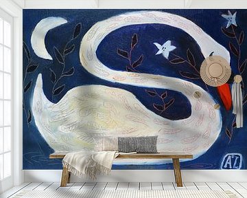 Abstracte Zwaan van Anita Letuve