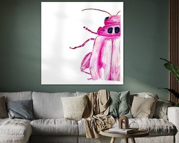 Watercolour beetle by Lisa-Lynda van Velsen