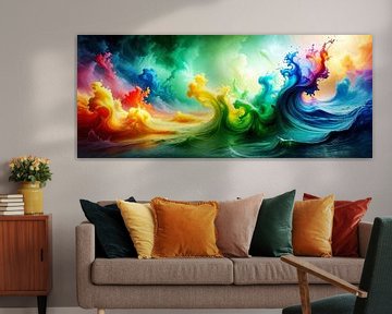 Zee van spetterende kleuren van AidasignArt