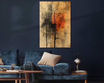 Boom Reflectie in Abstracte Texturen en Warme Tinten van Eva Lee
