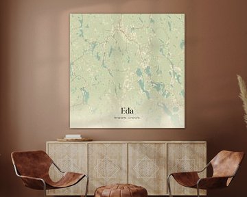 Alte Karte von Eda, Schweden. von Ortsdrucke