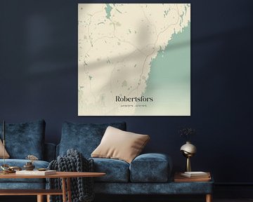 Alte Karte von Robertsfors, Schweden. von Ortsdrucke