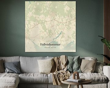 Vintage map of Hallstahammar, Sweden. by Prints of Place