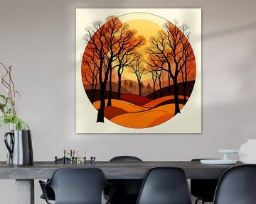 Serene zonsondergang/zonsopgang (Eenvoudig en beschrijvend) van Artistic