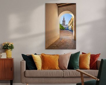 View of La Giralda tower framed by an arch. Seville, Spain by Stefano Orazzini