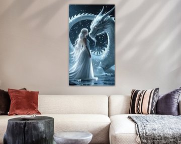 a princess with a dragon by Giandra Safaraz