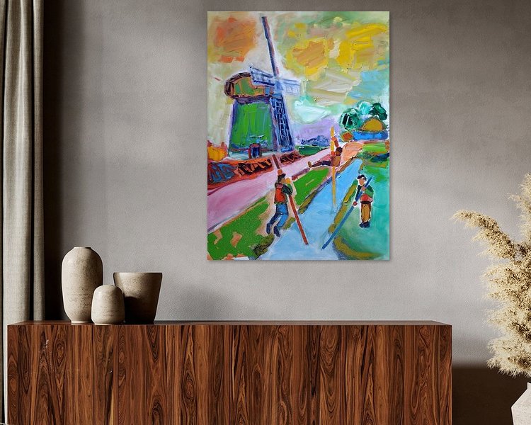 Voorbeeld van het werk in een kamer