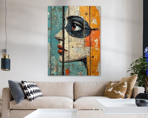 Voorbeeld van het werk in een kamer