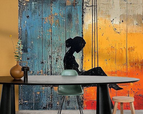 Voorbeeld van het werk in een kamer