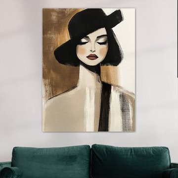 Portrait moderne dans les tons de terre