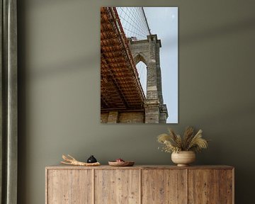 Blick von unten auf die Brooklyn Bridge von Marc Stoppenbach