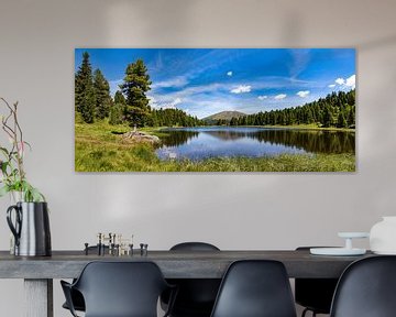 Schwarzsee op het Driemerenpad, Turracher Höhe in Karinthië, Oostenrijk van AidasignArt