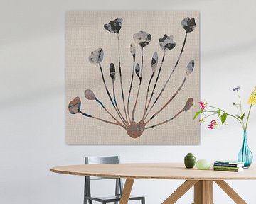 Wabi- sabi botanische Collage. Blumen. von Dina Dankers