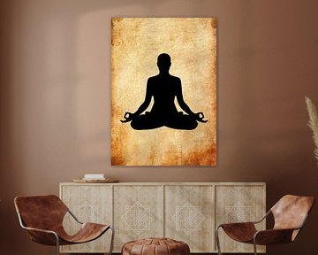 Monk in meditation by Pus Meong Art