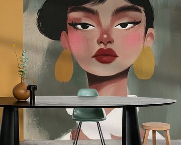 Modern portrait, illustration by Carla Van Iersel