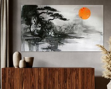 Abstract Zen landschap 