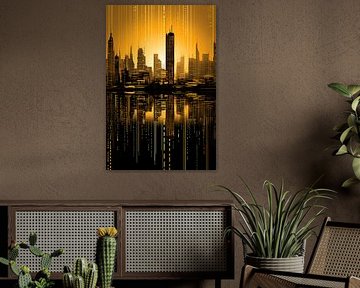 futuristic city skyline by Charles Bijl