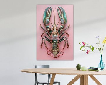Lobster Luxe - Groene Roze Bling Bling kreeft van Marianne Ottemann - OTTI