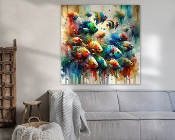 Aquatischer Tanz der Farbtöne von Chromatic Fusion Studio