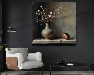 Vase avec branche fleurie sur The Nudes Gallery