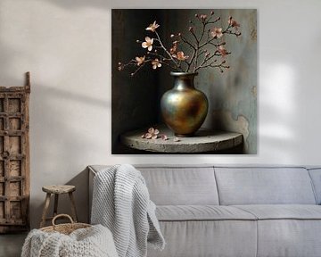 Vase mit Blütenzweig von The Nudes Gallery