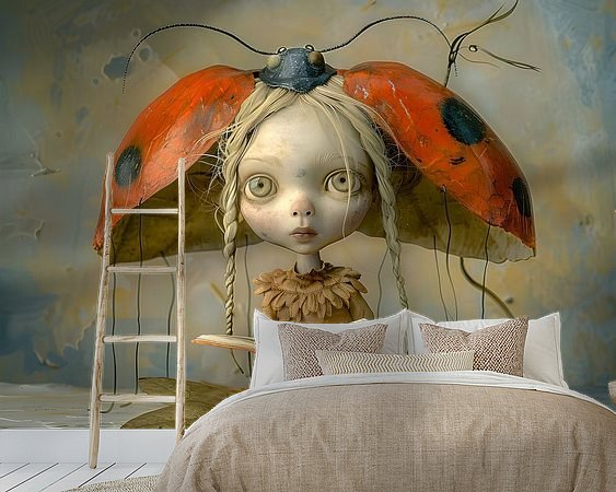 Voorbeeld van het werk in een kamer