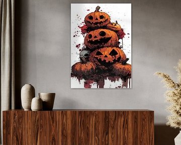 De enge Halloween pompoenen