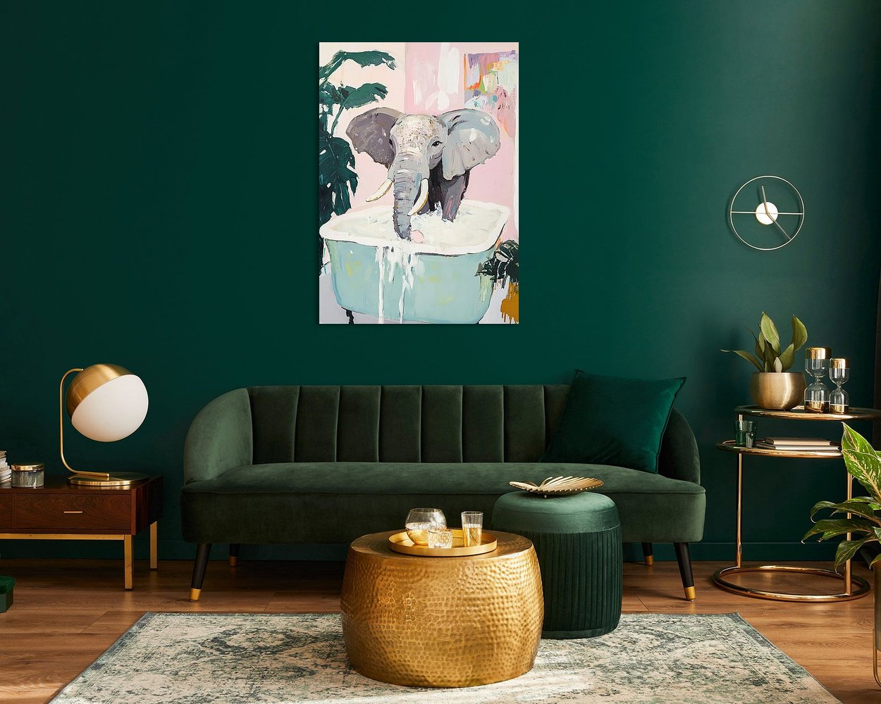 Voorbeeld van het werk in een kamer