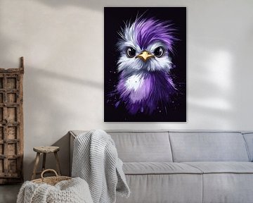 Expressief kuiken met intense kleuren van Pixelbull Design