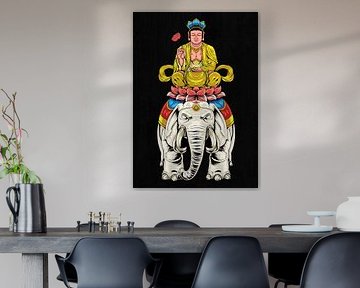 Samantabhadra sur un éléphant blanc