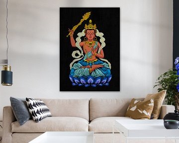 Manjushri - Boeddhistische godheid van wijsheid van Pixelbull Design