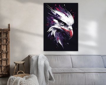 Dynamic eagle portrait with intense colours by Pixelbull Design
