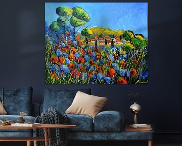 Red poppies in Provence 54 by pol ledent