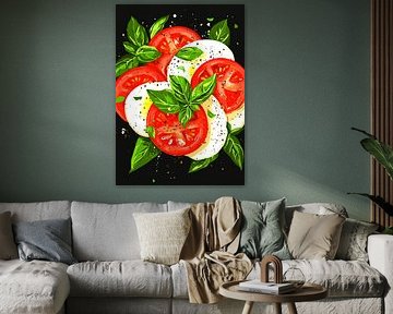 Salade de caprese fraîche au basilic