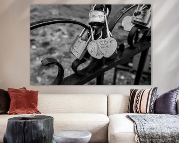 Parijs  l'amour slotje aan een hekje van Blond Beeld