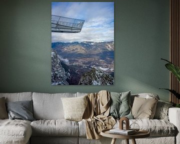Garmisch-Partenkirchen: Blick von der Bergstation der Alpspitzbahn hinab ins Tal
